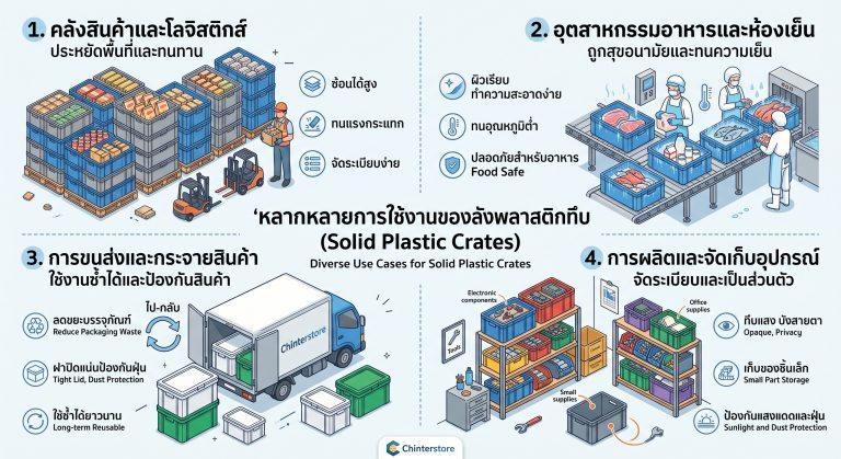 ลังพลาสติกทึบเหมาะกับการใช้งานแบบไหน